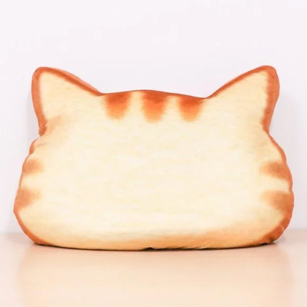 Toreba Exclusive - Toasted Cat Shaped Bread Cushion